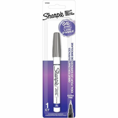 1875036 Sharpie Oil-Based Paint Marker, Silver Ink, Extra Fi