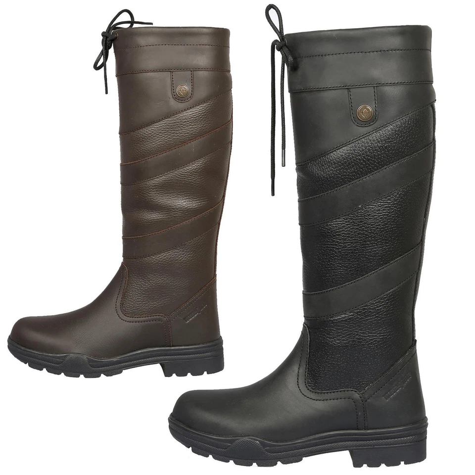 Ladies Riding Country Boots Leather Waterproof Walking Shoes for Men & Women - Image 2 of 4