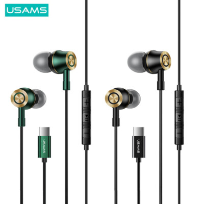 USB-C Type-c Earphone In-Ear W/Microphone Headset Deep Bass HIFI Stereo Earbuds