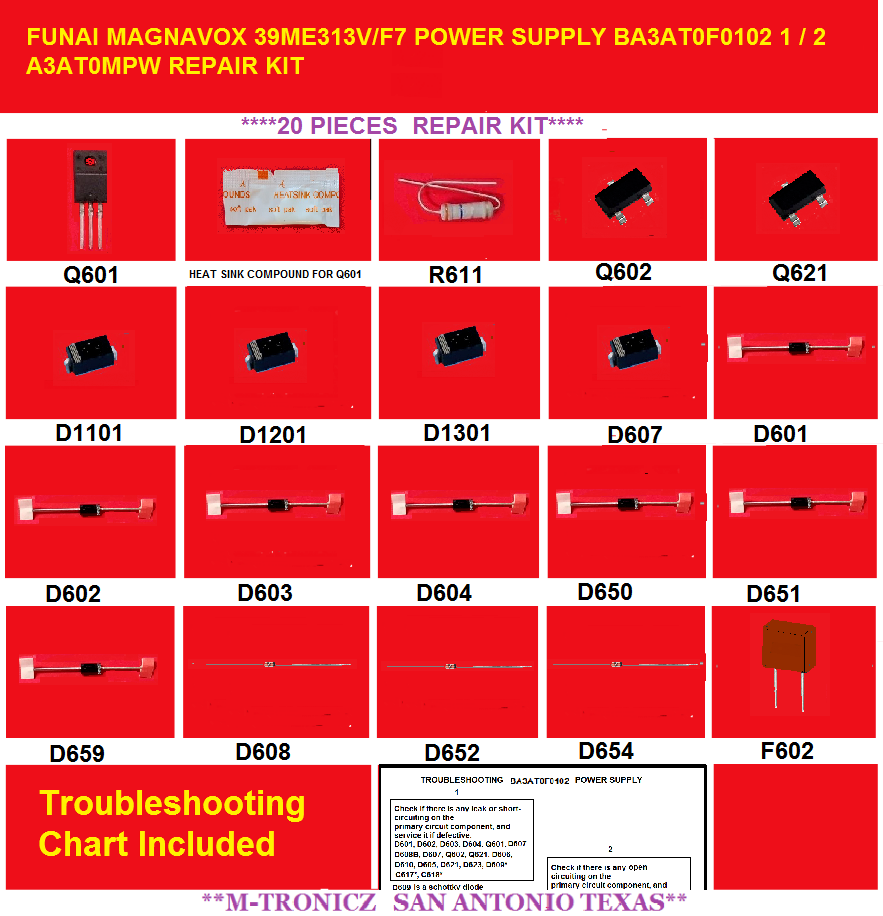 Carte D'alimentation Magnavox 39ME313V/F7 - A3ATDMPW - Ouverte Mais Neuve
