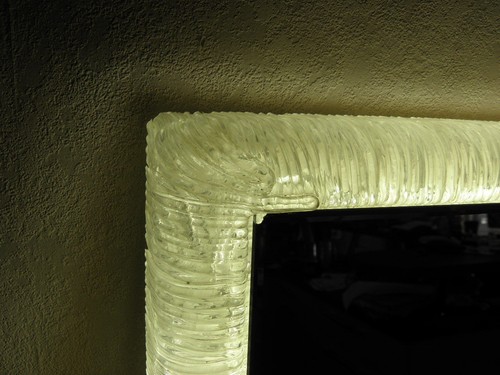 mirror Frame design 60/70 Plexiglas Wall lamp light modernist FIFTIES vintage - Picture 8 of 10