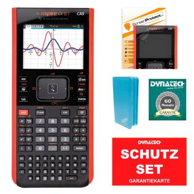 Taschenrechner TI NSP CX II T CAS + Schutztasche + Schutzfolie + Garantie Set