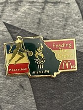 Atlanta 1996 McDonalds Basketball Feeding the Dream Olympic Pin