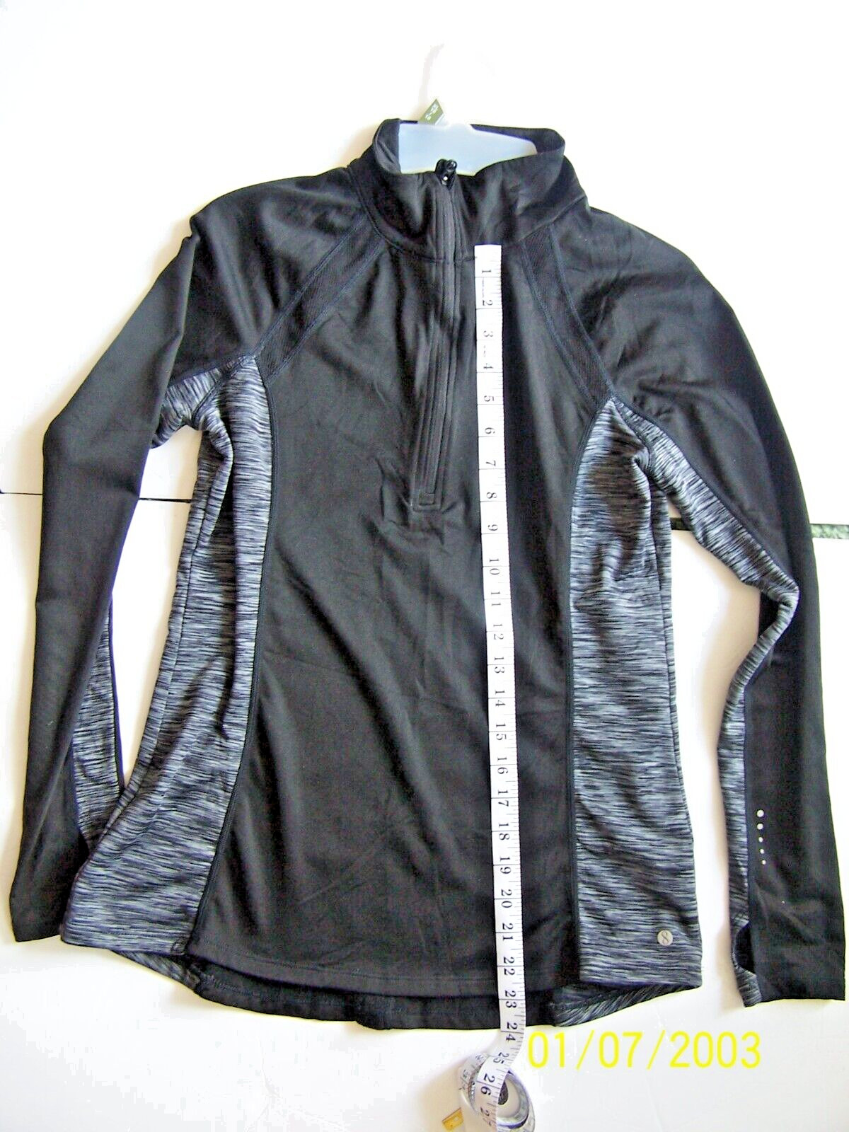 LAYER 8 Athletic Pullover Long Raglan Sleeve Blac… - image 5