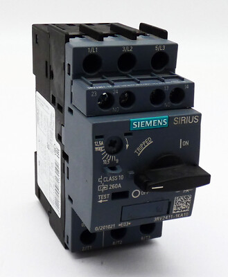 Siemens SIRIUS 3RV2411-1KA10 E:03 Leistungsschalter + 3RV2901-1F E:01 -used-