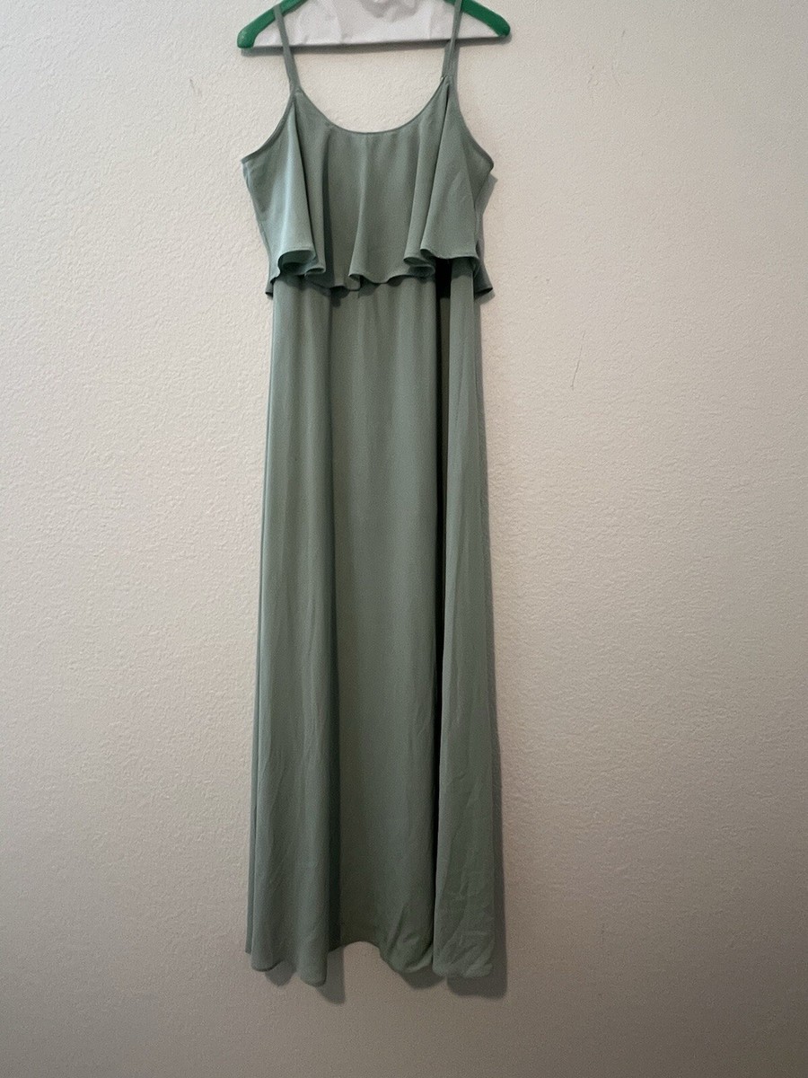 show me your mumu sage bridesmaid dresses Zapaka Women Sage Bridesmaid Dress with Slit Side Streamer One Shoulder  Pleated Satin Mermaid Wedding Party Dress  ZAPAKA
