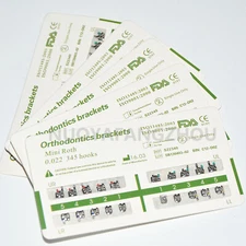 5 Sets Dental Brackets Mini Roth 022 345 Hooks Mesh Base Bondable Ultrathin