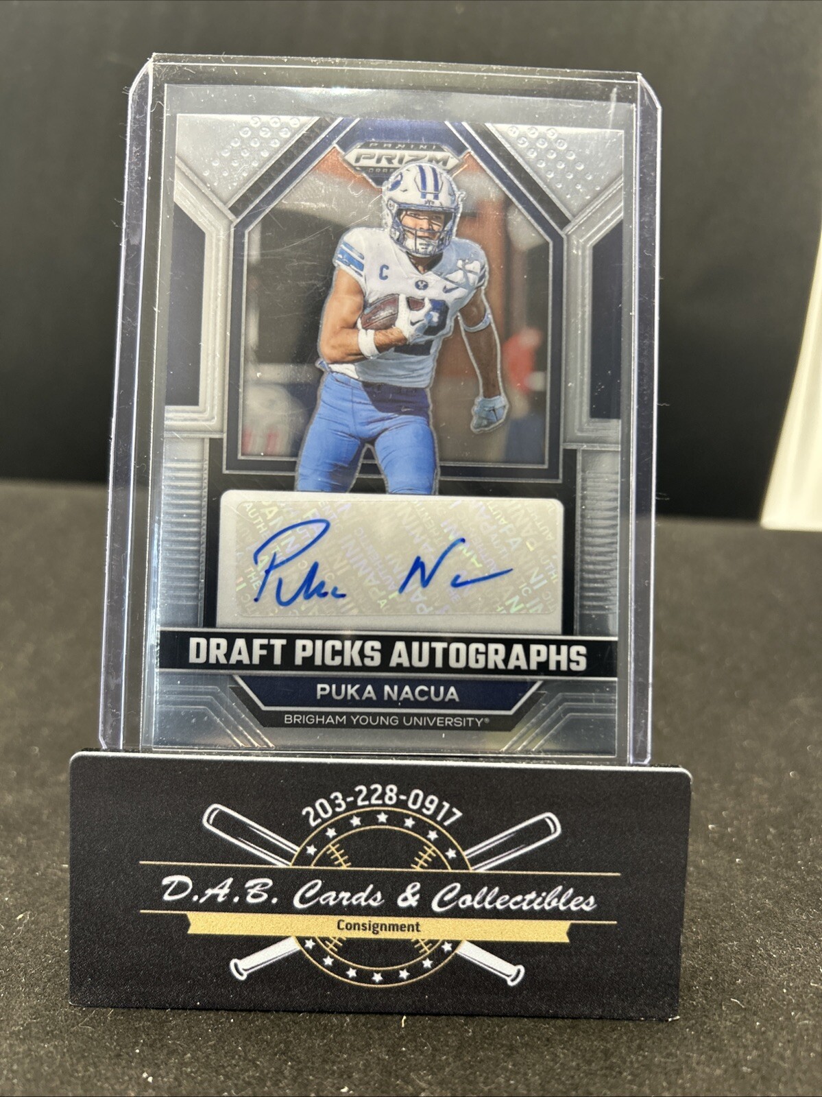 2023 Panini Prizm Draft Picks Puka Nacua Auto #DPA-PNU BYU Rams