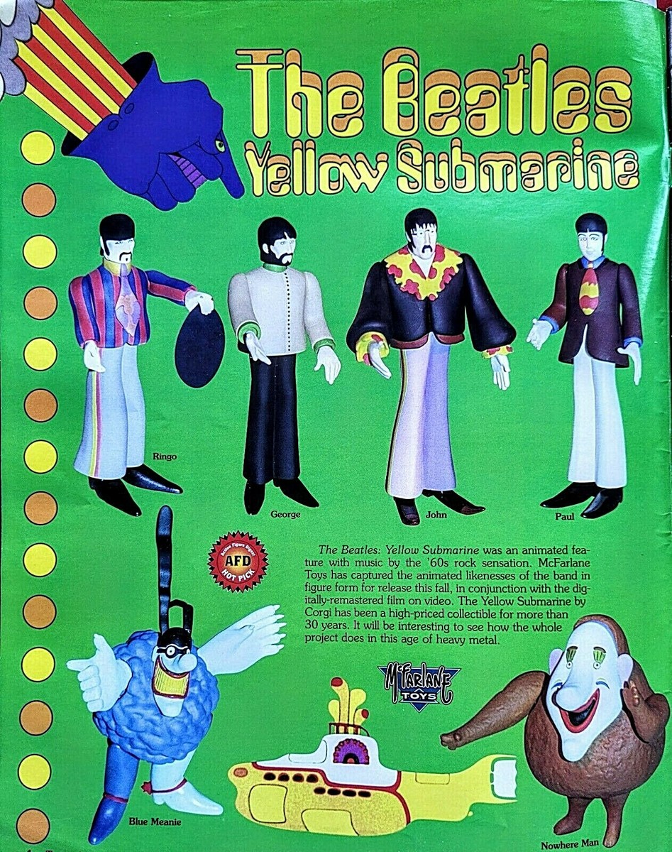 1999 THE BEATLES YELLOW SUBMARINE Action Figure BLUE MEANIE