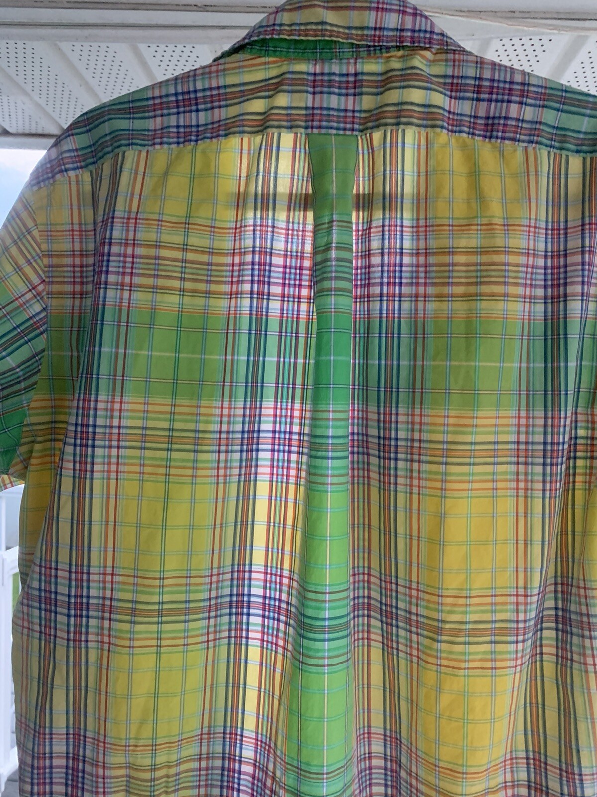 vintage Polo Ralph Lauren Striped Shirt Summer colorful Plaid button down Sz M thumbnail 11