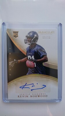 2015 Panini Immaculate WR Kevin Norwood #81 Auto Nr.09/10 RC Seattle Seahawks 