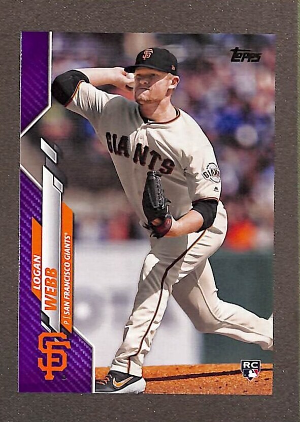 2020 Topps Series 2 #514 Logan Webb Purple Parallel Meijer Rookie Rare SSP