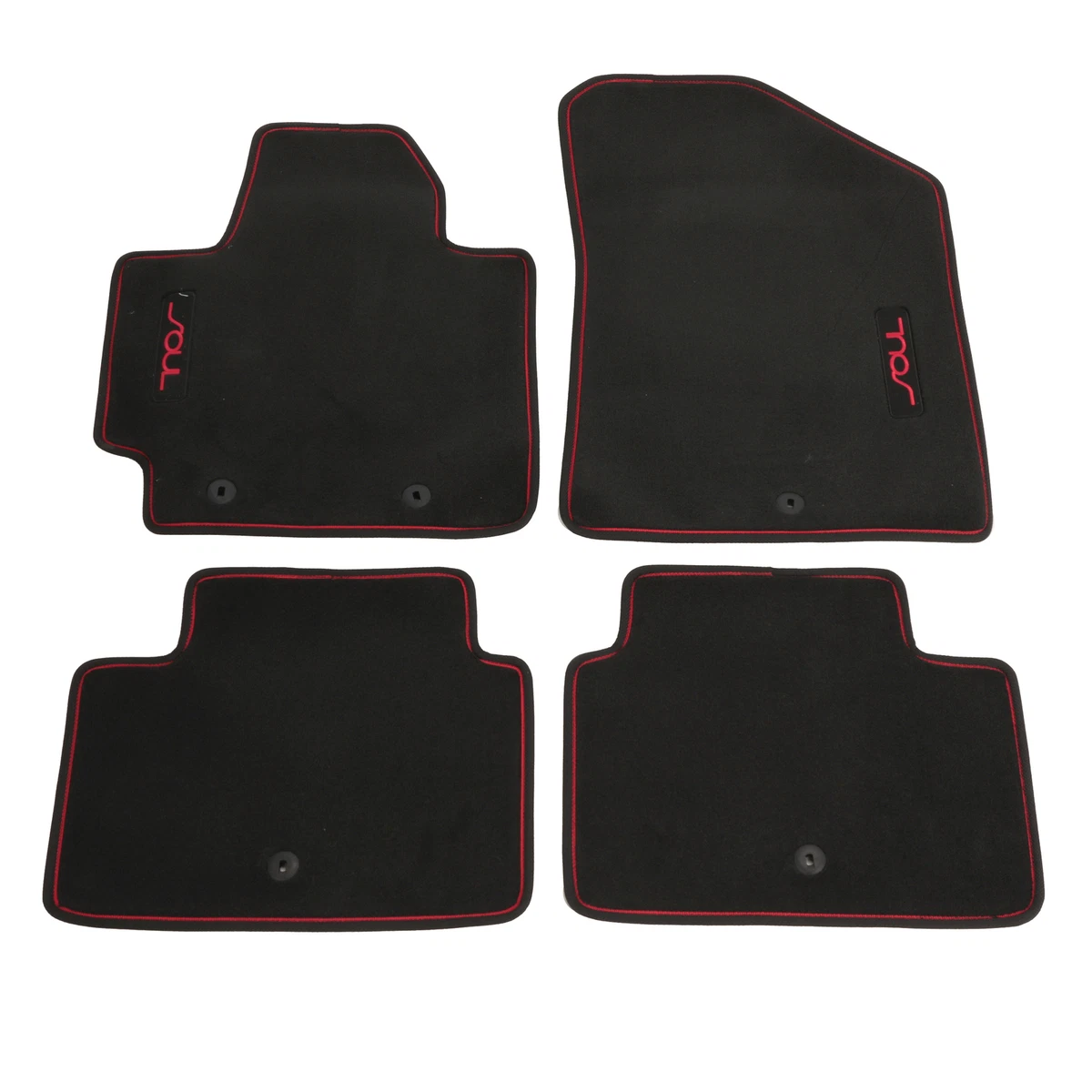 OEM NEW 2014 2016 Kia Soul Front And Rear Floor Mats Carpet Red