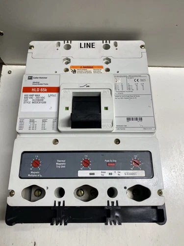 Eaton HLD3600F 3 Pole 600Amp 600 Volt 65k Circuit Breaker W/ LT3600T￼WARRANTY ⚡️