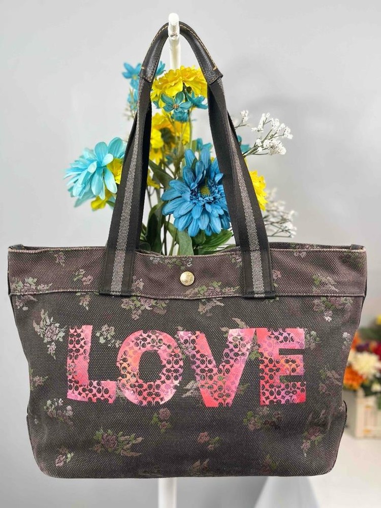 COACH Jason Naylor LOVE Graphic Canvas Tote Bag #91106
