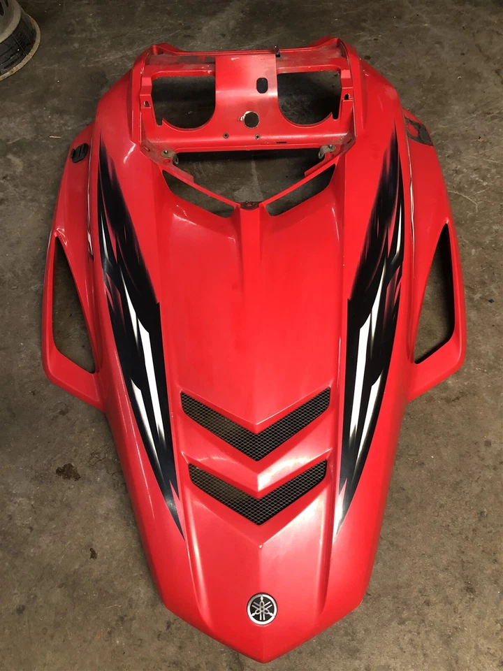 Yamaha RX1 RX10 Warrior Mountain Rage Vector 03 04 05 OEM Red Hood Panel Cowl - Image 3 of 4