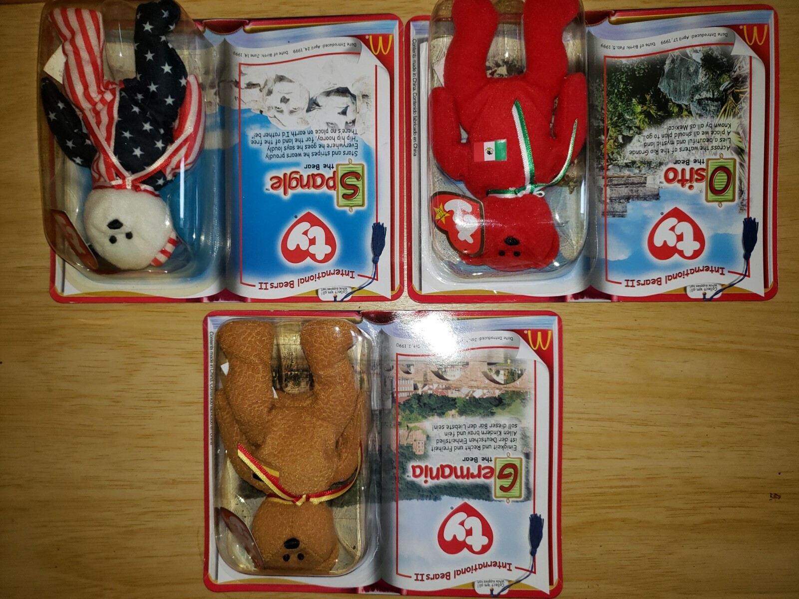 New 1999/2000 TY McDonalds Beanie Babies International & International II Bears - Picture 3 of 4