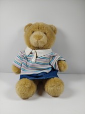 Build a Bear Teddy Bear Jean Skirt Laughing Beige