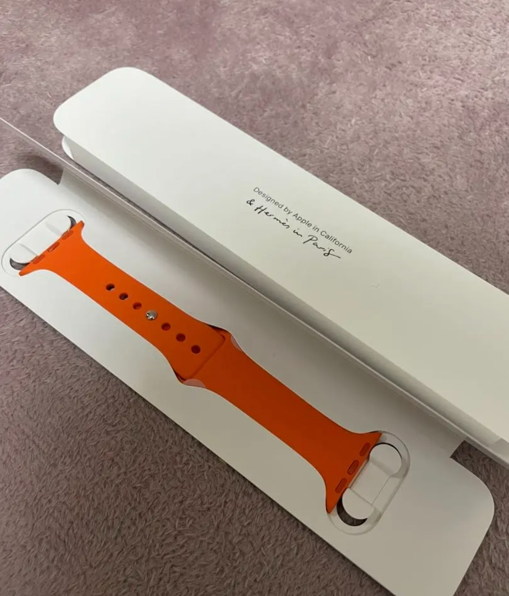 HERMES Apple Watch Orange Sport Band S/M for 41mm 40mm 38mm HERMES Apple Watch Orange Sport Band S/M for 41mm 40mm 38mm