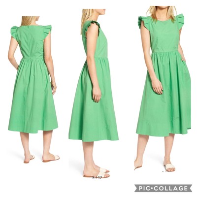 1901 ruffle sleeve dress