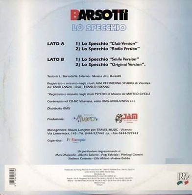 LEANDRO BARSOTTI - Lo Specchio - Flying - 1995 - Italy - FIT 027