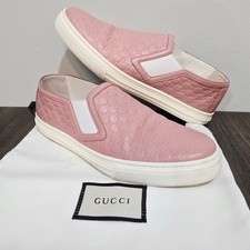 Gucci Guccissima Pink Leather Slip On Sneaker...