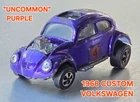 Hot Wheels Redlines ©1968 Custom Volkswagen "UNCOMMON" PURPLE HTF DARK INTERIOR