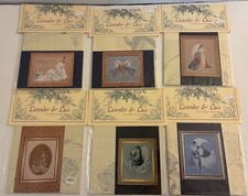 Lot of 6 Lavender  Lace Cross Stitch Charts ANGELS BRIDE WEDDING HEAVENLY GIFTS