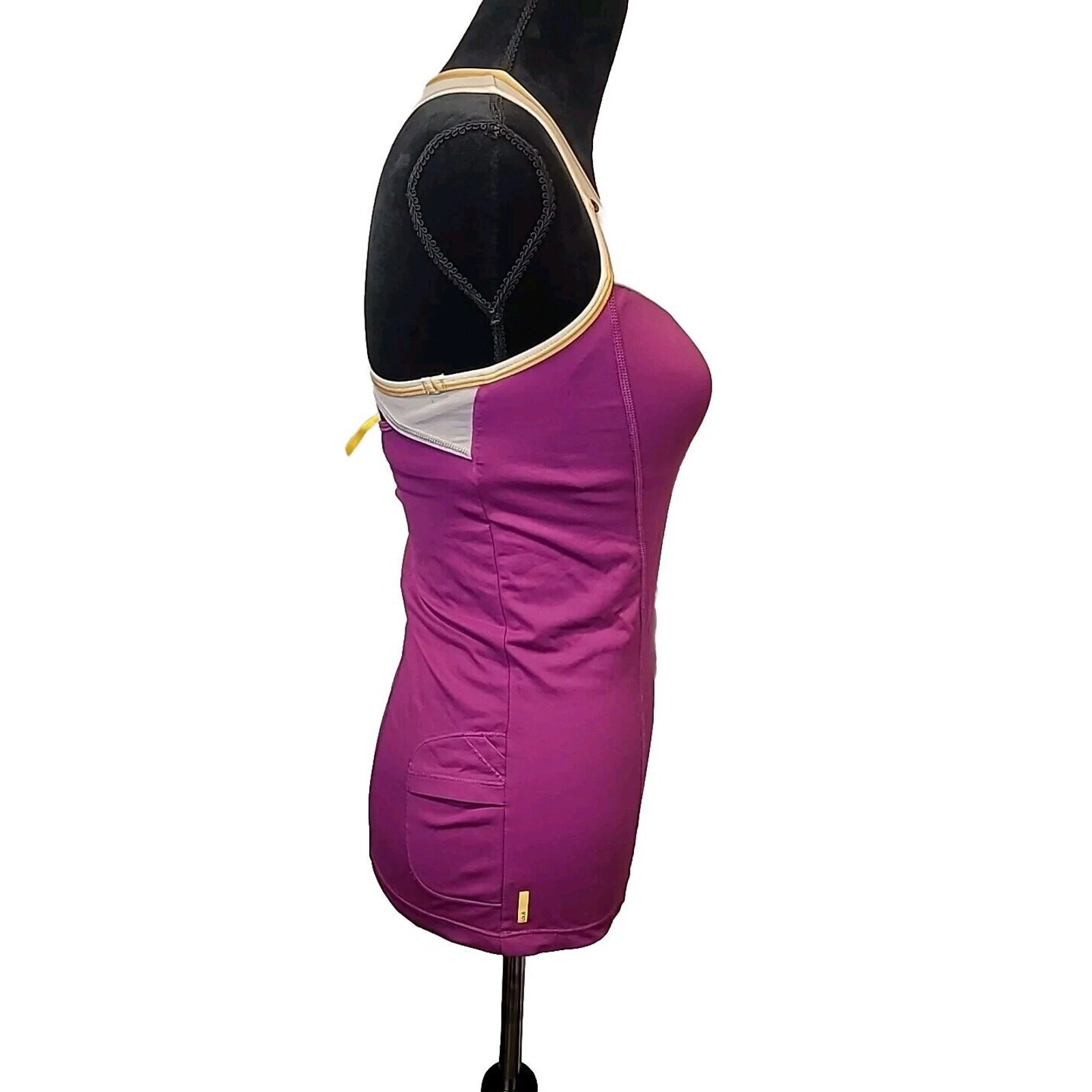 lole fuchsia running yoga athletic workout pocket nice tank-top