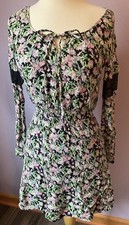 Princess Vera Wang Floral Lace Long Sleeve Dress Size Medium Romantic