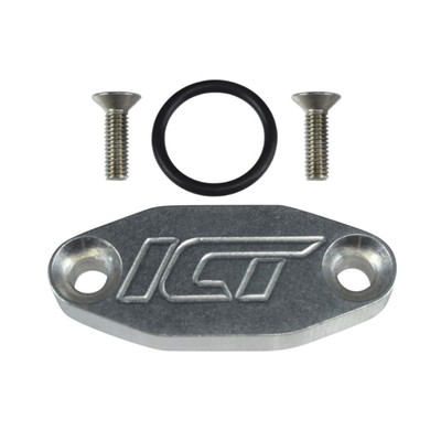 ICT Billet Block-Off Plate 551621; Oil Cooler Delete Plate for 97-17 Chevy LS