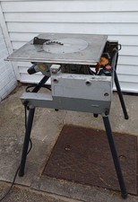 Elu Corded Electric Table Saw on Stand with Rip Fence, Grey/Black