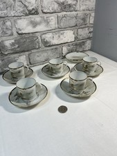 Vintage Kutani Japan vecchia porcellana, tazzine da caffè e piattini