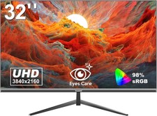 32 inch 4K PC Monitor, UHD 3840 x 2160p 60HZ Computer Monitors