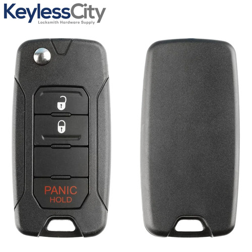 4-Button Flip Key Fits 2006-2015 Chrysler Dodge Jeep / OHT692427AA - Picture 3 of 4