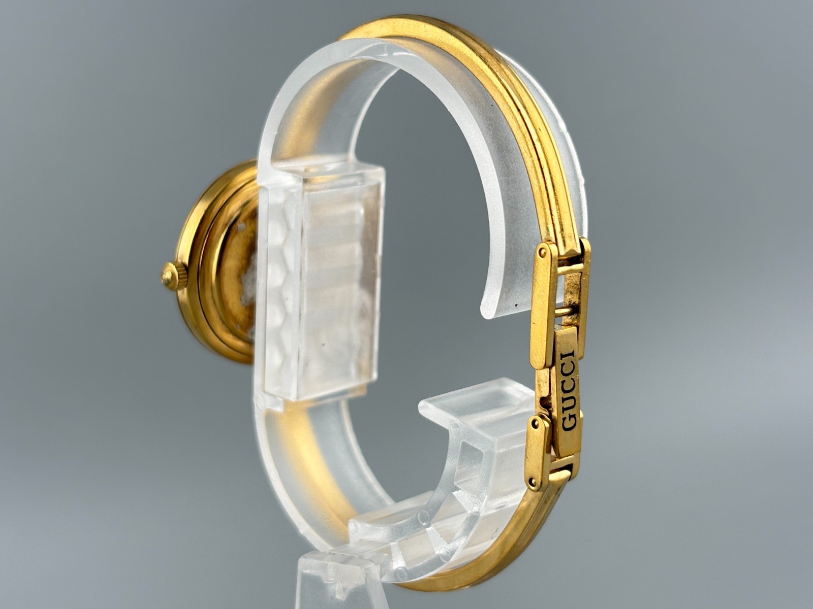 [Very Good] Gucci Change Bezel Watch 11/12.2 Gold Plated Wine Gold Bezel Auth thumbnail 4