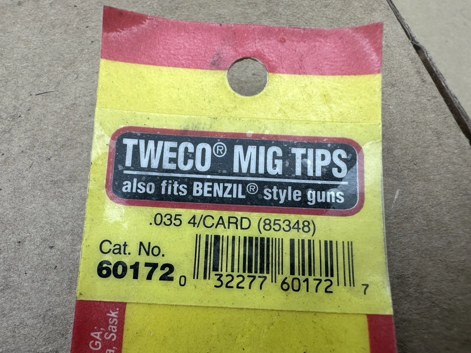 60172 Copper 0.035 in. Tweco Benzil MIG Contact Tips 1 Dia. in. New Old Stock - Image 2 of 4