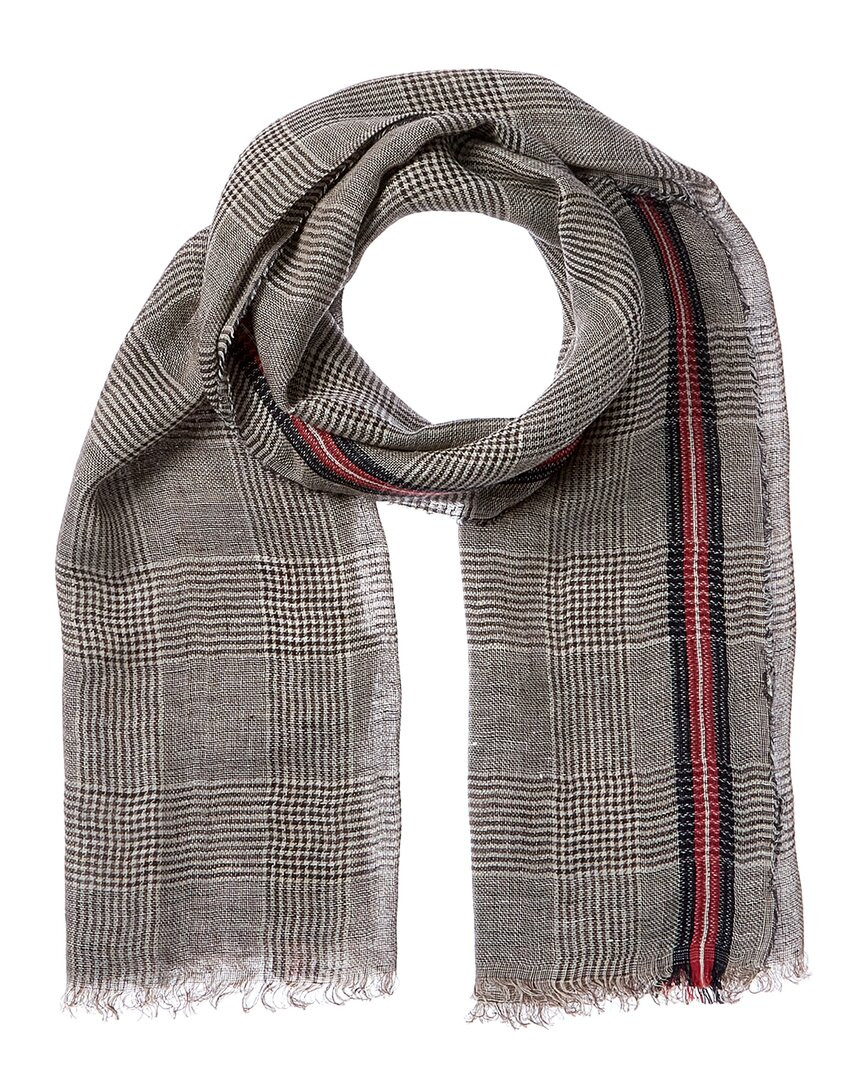 Мужской шарф из льняной смеси Brunello Cucinelli Os 45990₽