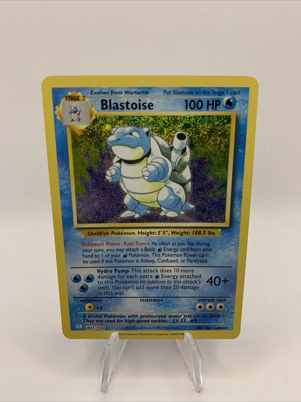 Blastoise 003/034 Trading Card Game Classic Holo