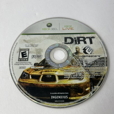 #ad Dirt 1 Microsoft Xbox 360 Disc Only Tested and Working $9.41