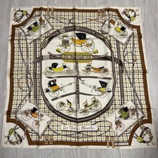 HERMES Carre 90 Silk 100% Scarf Multicolor Authentic G01192847