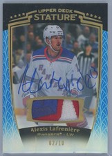 2024-25 UD Stature Alexis Lafreniere 24 Base Premium Blue /10 Auto