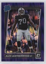 2021 Panini Donruss Optic Rated Rookie Purple Shock Prizm Alex Leatherwood 12b9