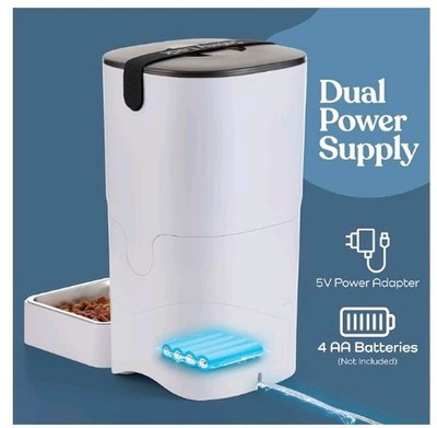 PitPet Automatic Cat Feeder White Stainless Steel 1 Bowl PP-PF102 Programmable!