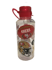 NFL San Francisco 49ers Reusable 16.6oz Plastic Water Bottle MRL Sports NWT
