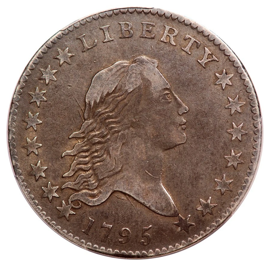 1795 O-123A R7 T-6 50C Flowing Hair Half Dollar PCGS VF Details Repaired