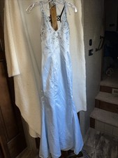 Betsy  Adam Size 4 Blue Halter Neck Long Gown