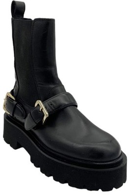 NEW Sandro Women's Helen Buckled Chelsea Booties Black Size 41 US 9,5