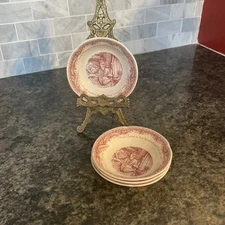 Johnson Brothers ‘Twas The Night Fair Saucer Dessert Bowls set/4