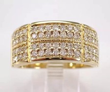 3Ct Round Lab Created Diamond Cluster Men's Wedding Band Ring 14K Gold Plated